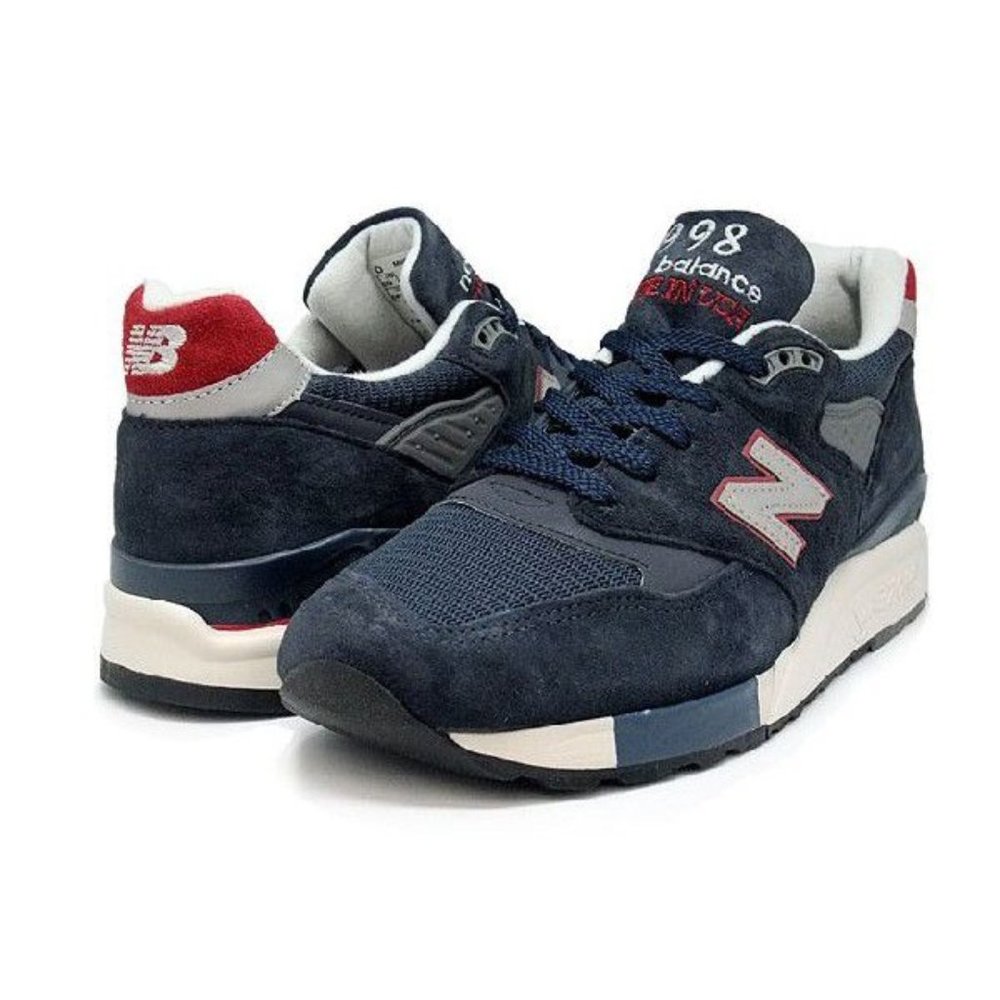 New Balance 998 J Crew X Navy Men's Suede Sneakers - Picture 1 of 8